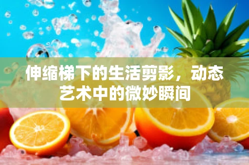 伸缩梯下的生活剪影，动态艺术中的微妙瞬间
