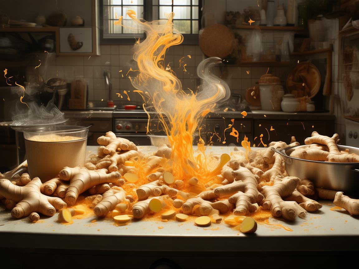 姜香四溢，生姜在生活中的动态艺术