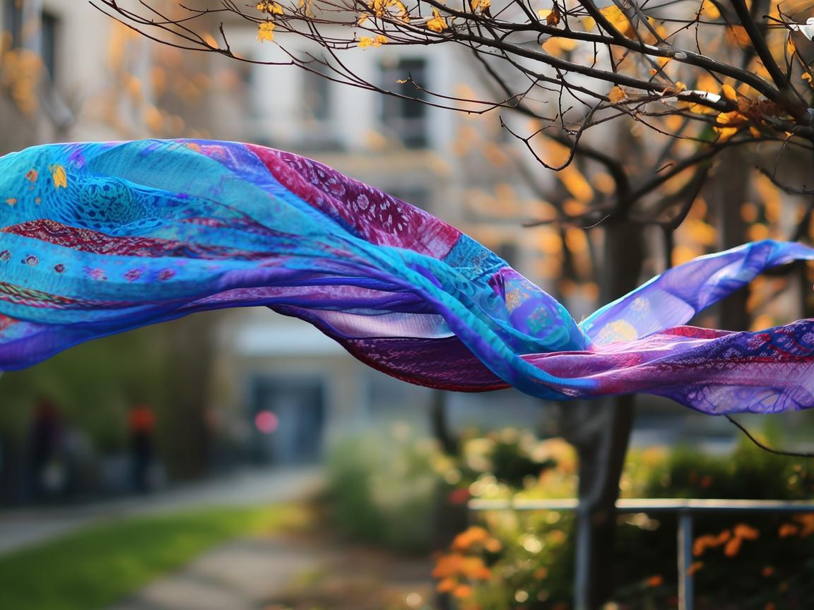 围巾轻舞，生活中的流动艺术