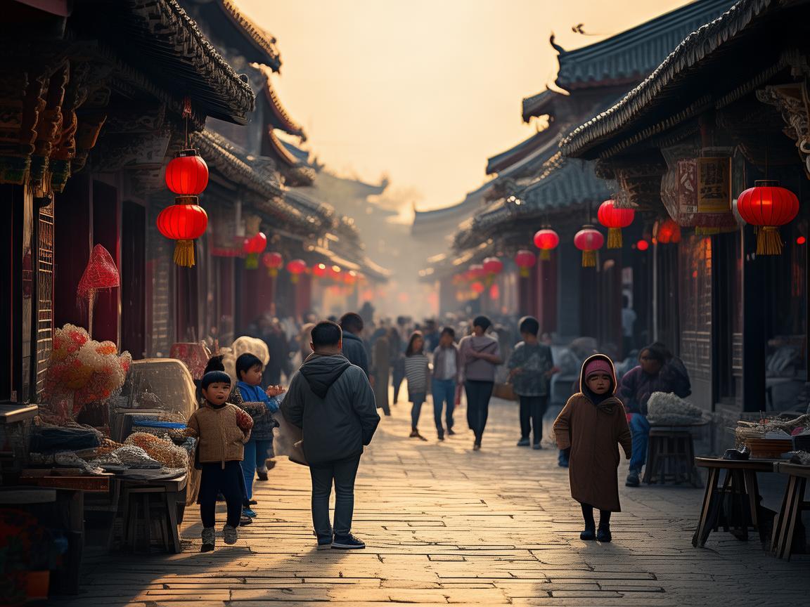 西安古城，光影交错中的生活剪影