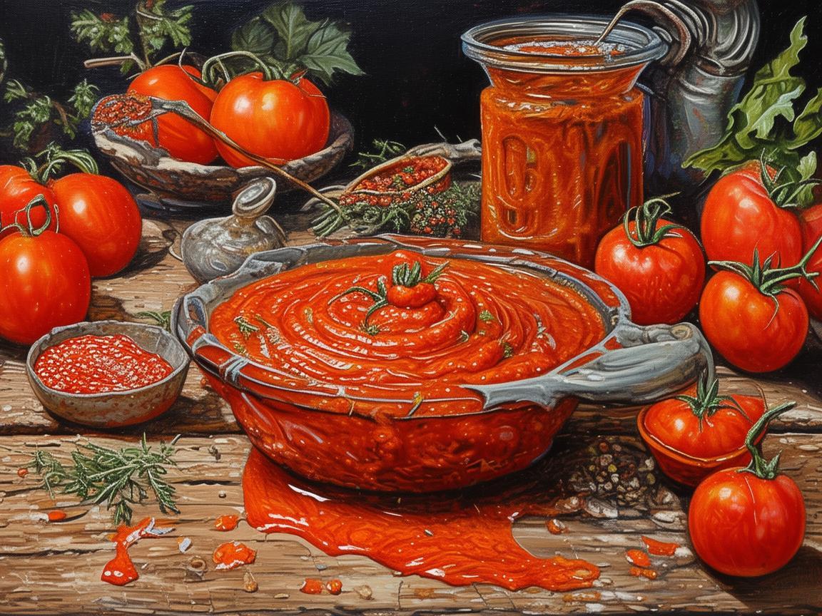 番茄酱的色彩盛宴，生活中的甜蜜调味剂